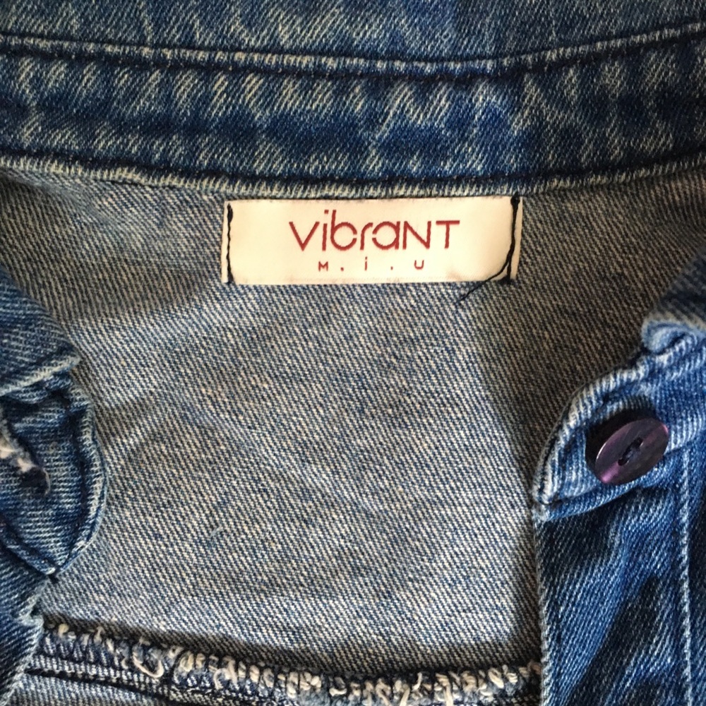 Vibrant m.i.u. Denim Dress | Extended Long Sleeve - Picture 13 of 14